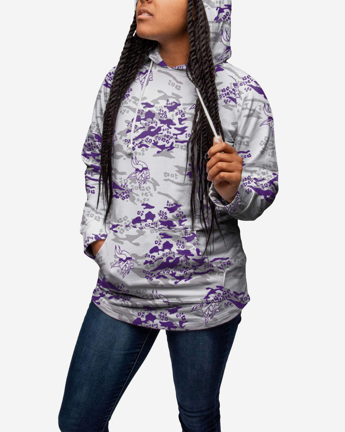 Minnesota Vikings Womens Leopard Camo Hoodie FOCO - FOCO.com