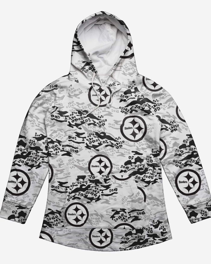 Pittsburgh Steelers Womens Leopard Camo Hoodie FOCO - FOCO.com