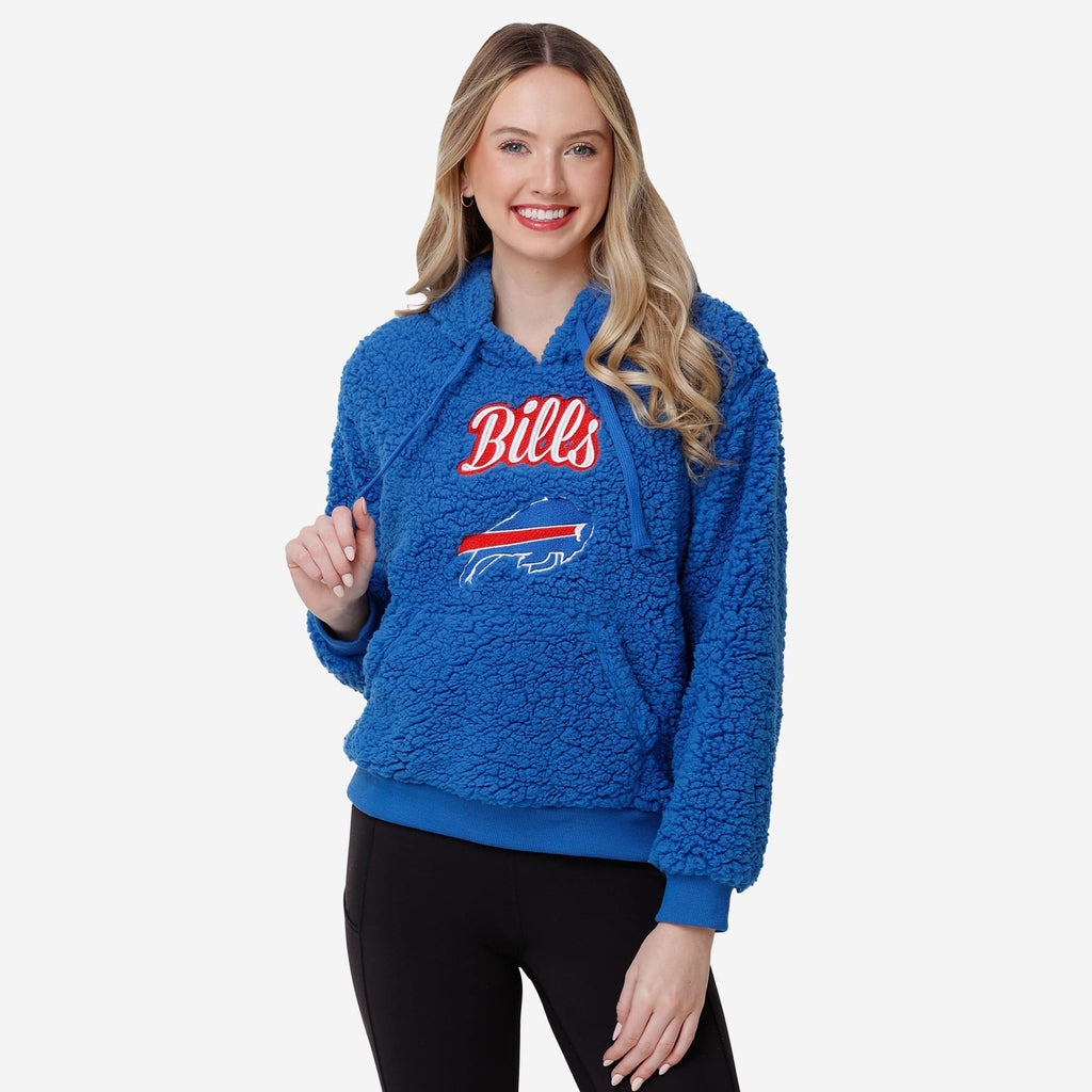 Buffalo Bills Womens Sherpa Hooded Sweatshirt FOCO S - FOCO.com