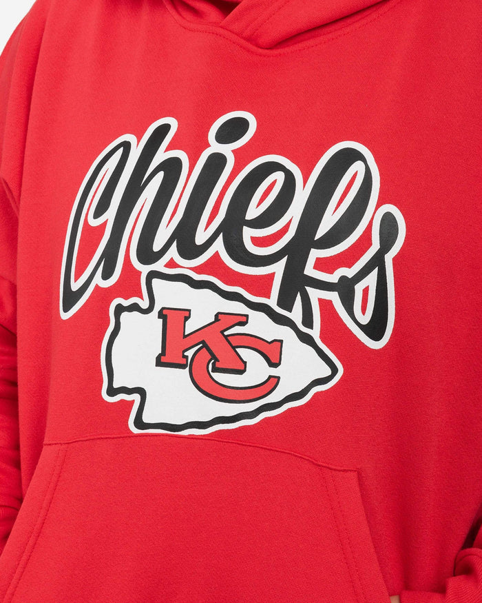 Kansas City Chiefs Womens Solid Oversized Hoodie FOCO - FOCO.com