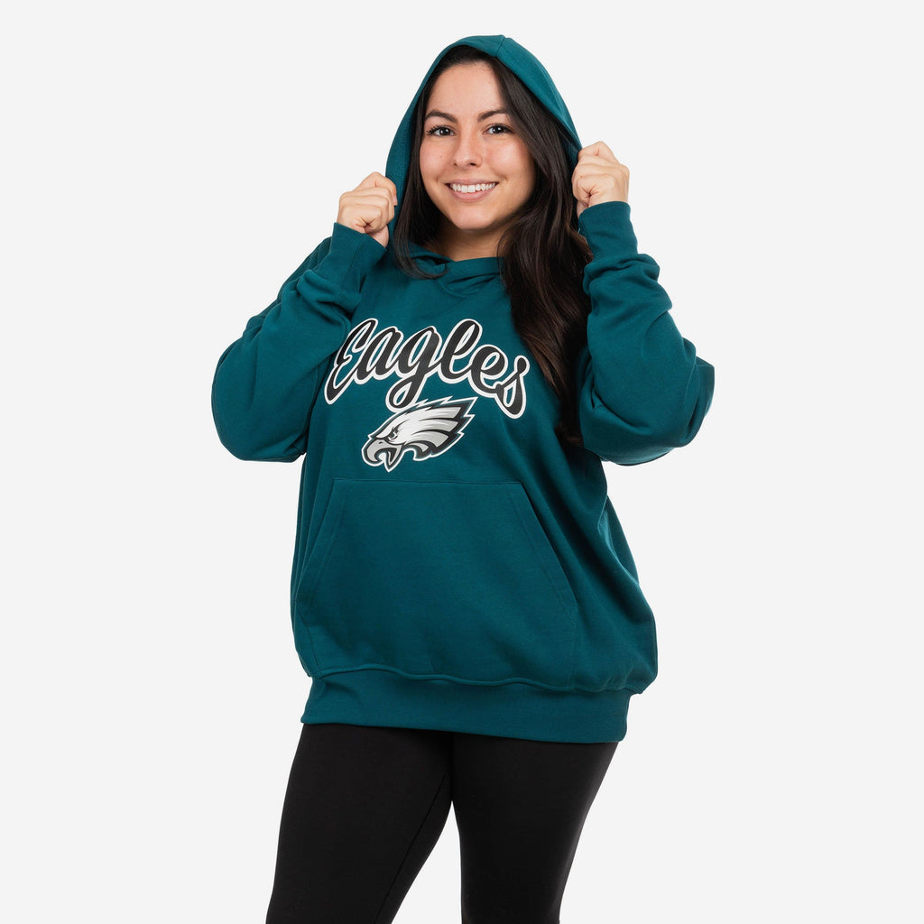 Philadelphia Eagles Womens Solid Oversized Hoodie FOCO S - FOCO.com