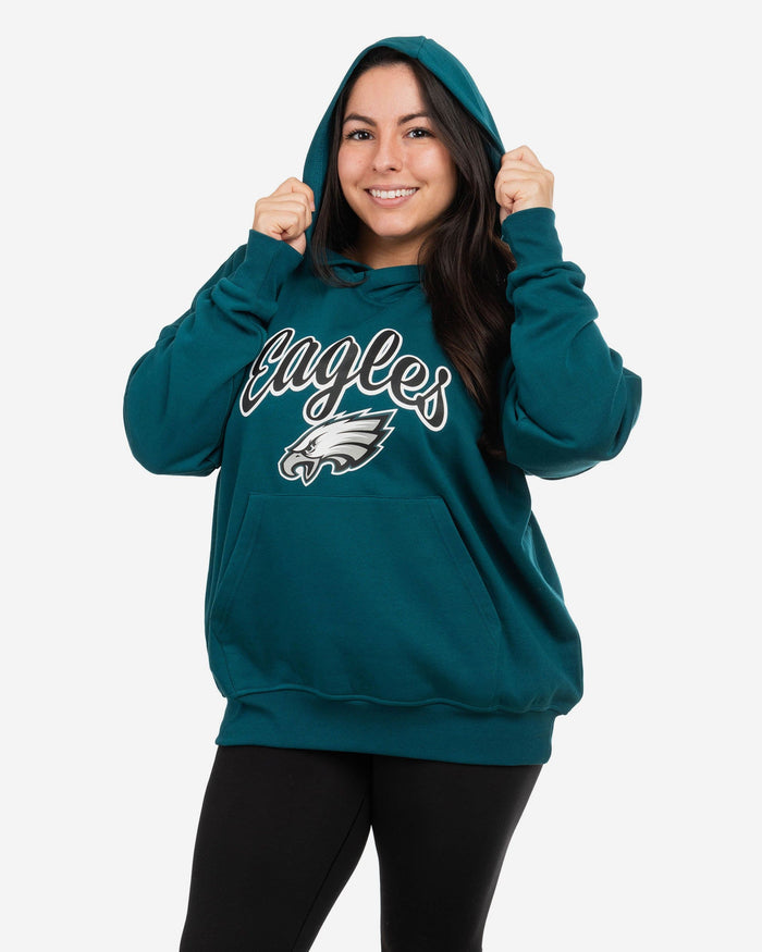 Philadelphia Eagles Womens Solid Oversized Hoodie FOCO S - FOCO.com