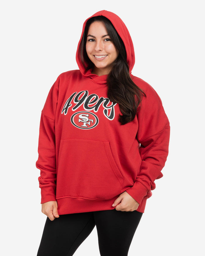 San Francisco 49ers Womens Solid Oversized Hoodie FOCO S - FOCO.com