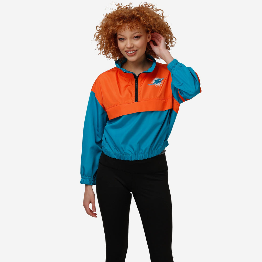 Miami Dolphins Womens Winning Play Windbreaker FOCO S - FOCO.com