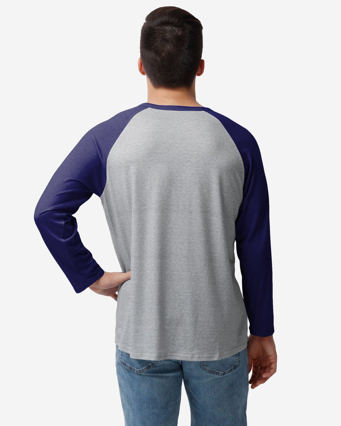 Baltimore Ravens Team Logo Gray Long Sleeve Henley FOCO - FOCO.com