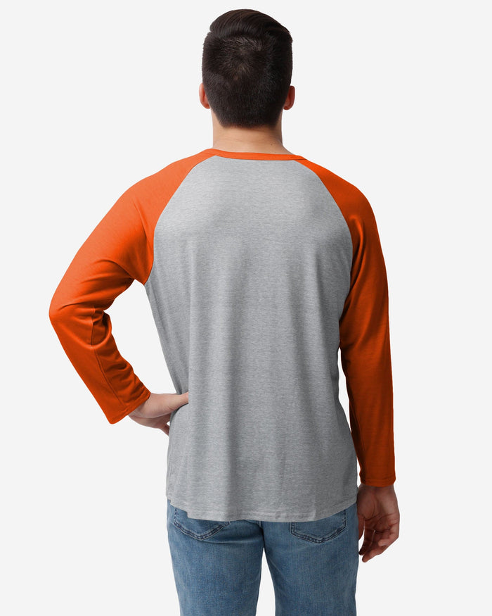 Denver Broncos Team Logo Gray Long Sleeve Henley FOCO - FOCO.com