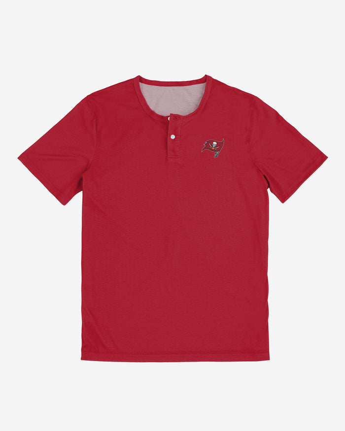 Tampa Bay Buccaneers Solid Team Logo Short Sleeve Henley FOCO - FOCO.com