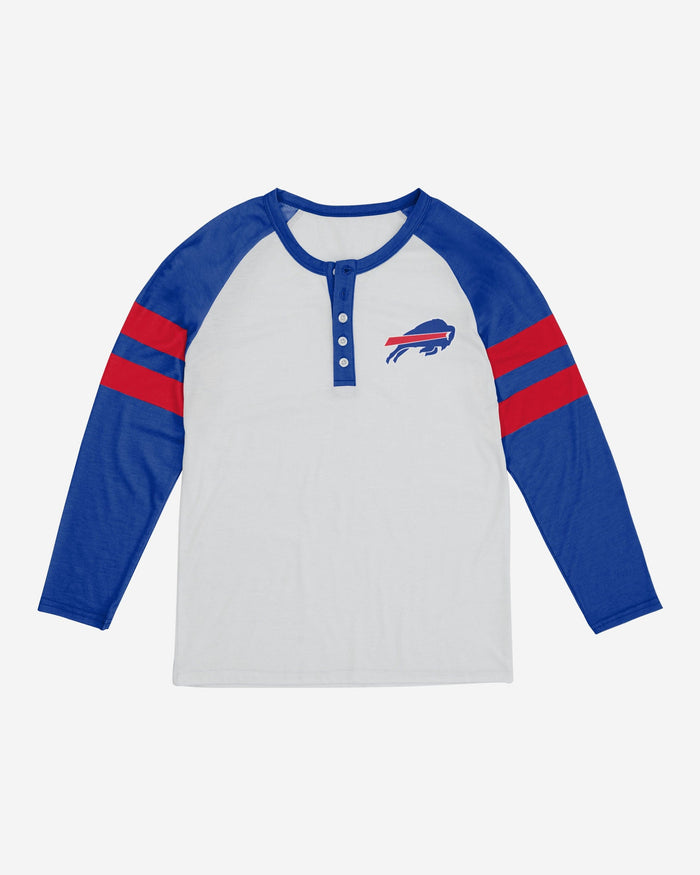 Buffalo Bills Womens Big Logo Long Sleeve Henley FOCO - FOCO.com