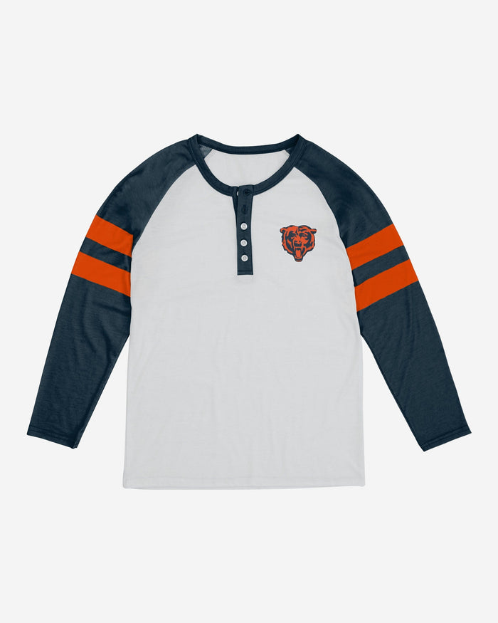 Chicago Bears Womens Big Logo Long Sleeve Henley FOCO - FOCO.com