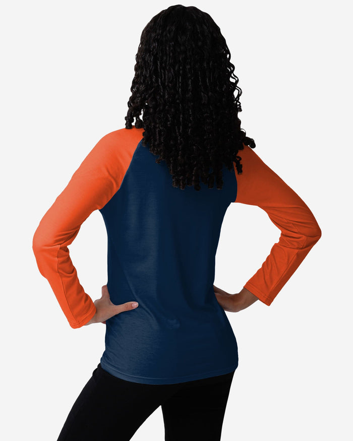 Denver Broncos Womens Big Wordmark Long Sleeve Henley FOCO - FOCO.com