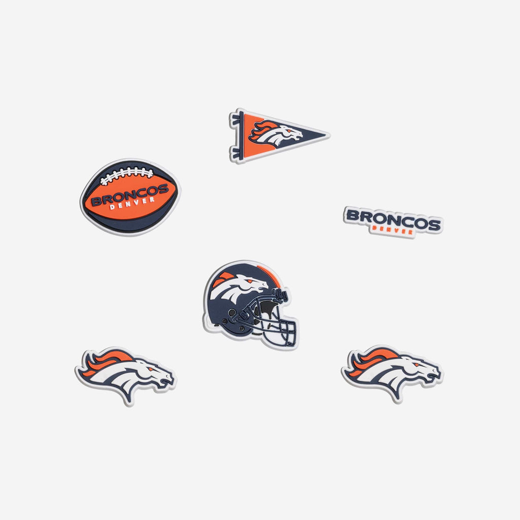 Denver Broncos 6 Pack Team Clog Charms FOCO - FOCO.com