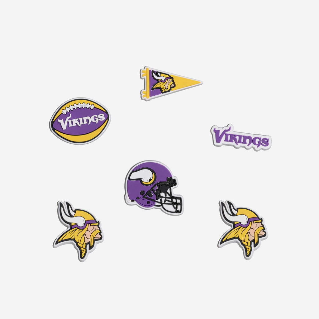 Minnesota Vikings 6 Pack Team Clog Charms FOCO - FOCO.com