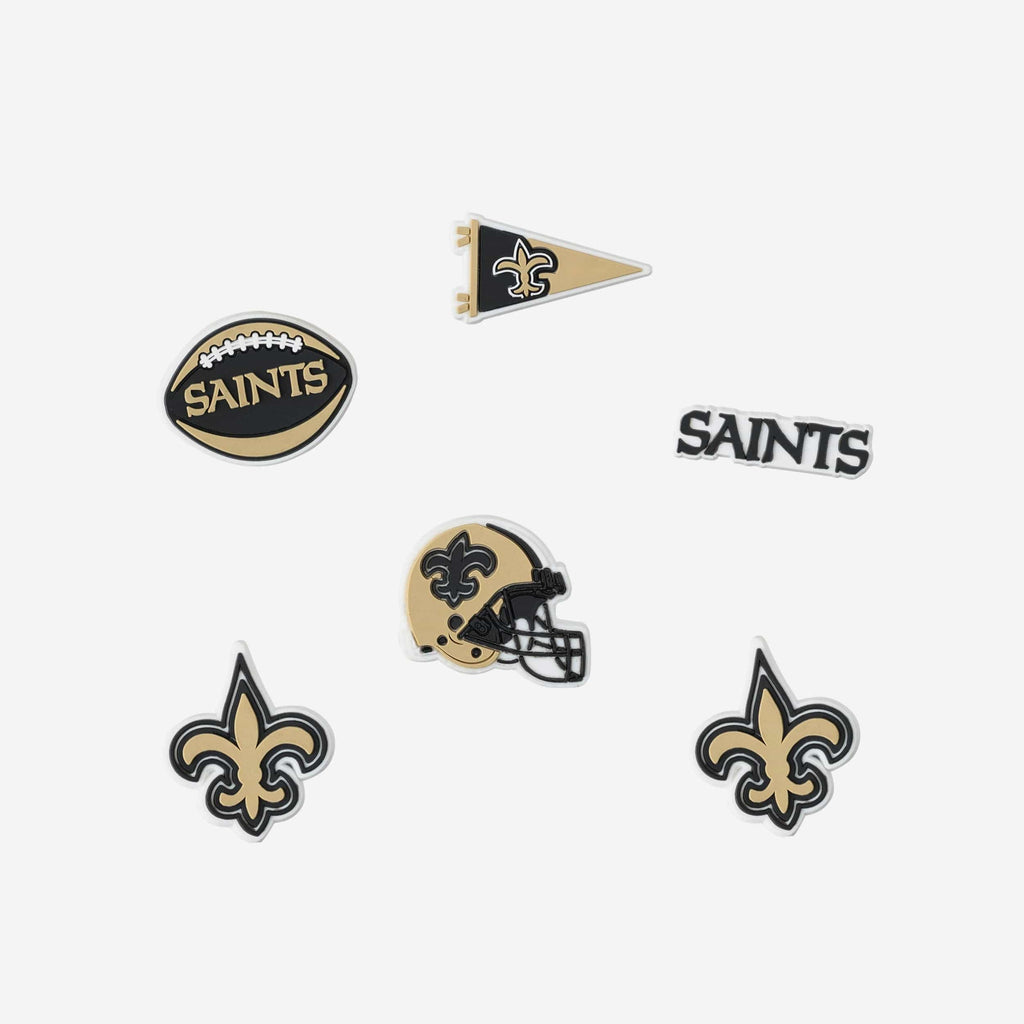 New Orleans Saints 6 Pack Team Clog Charms FOCO - FOCO.com