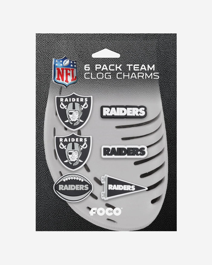 Las Vegas Raiders 6 Pack Team Clog Charms FOCO - FOCO.com