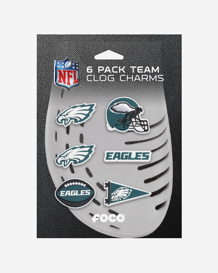 Philadelphia Eagles 6 Pack Team Clog Charms FOCO - FOCO.com