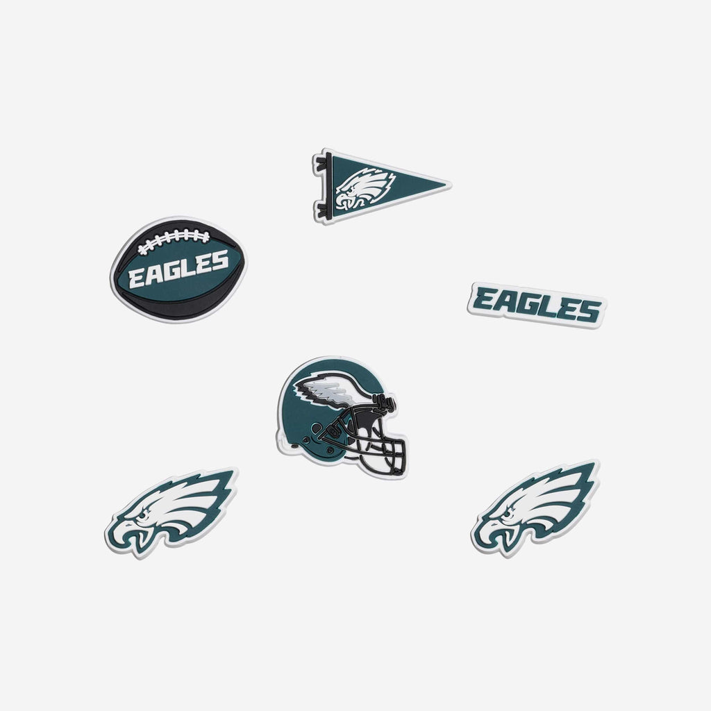 Philadelphia Eagles 6 Pack Team Clog Charms FOCO - FOCO.com