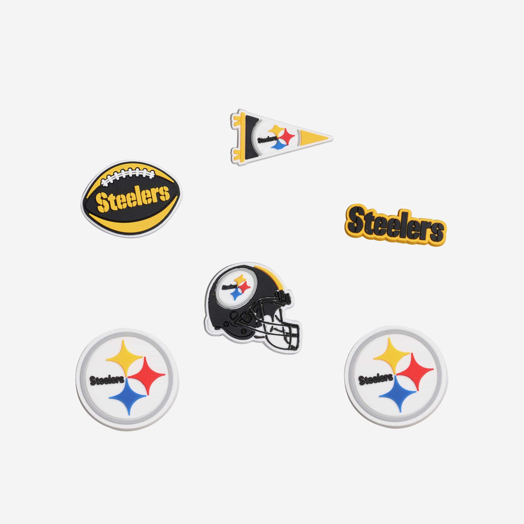 Pittsburgh Steelers 6 Pack Team Clog Charms FOCO - FOCO.com