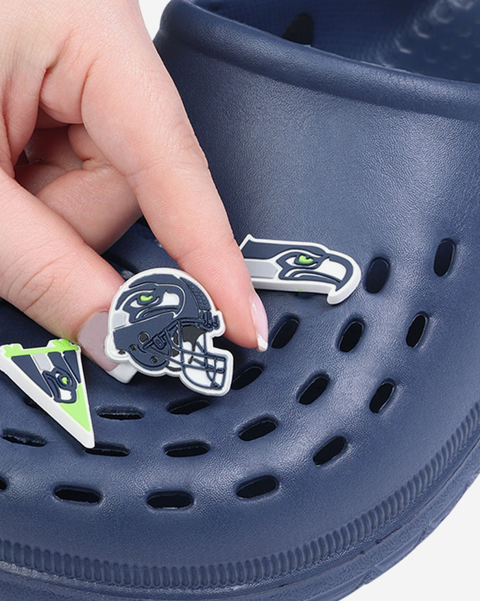 Seattle Seahawks 6 Pack Team Clog Charms FOCO - FOCO.com