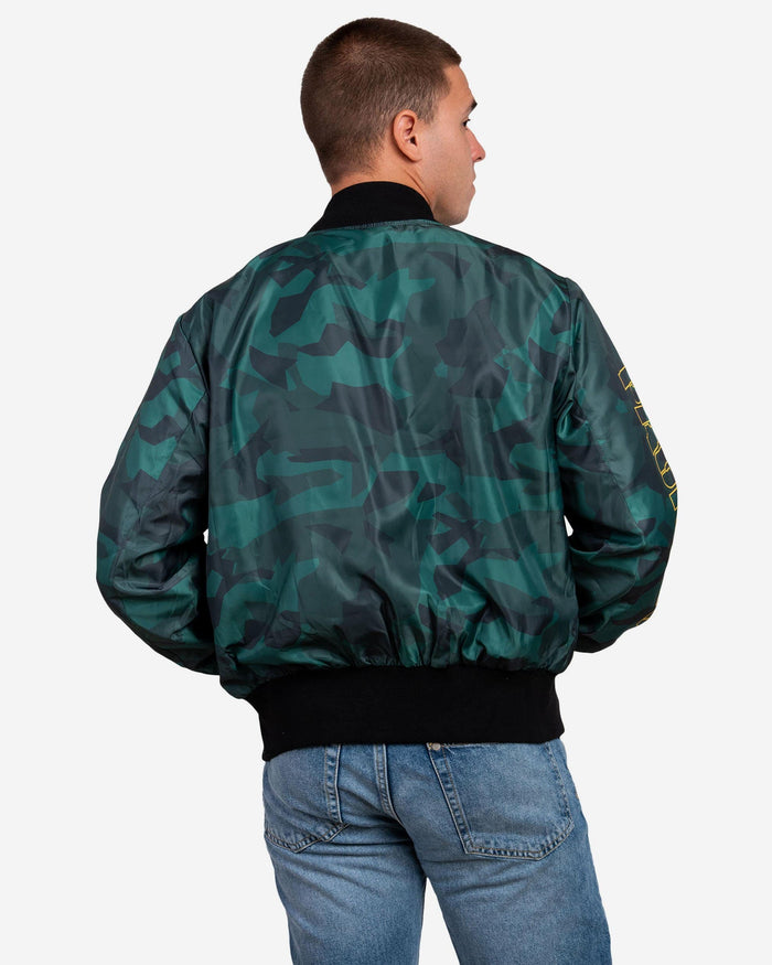 Green Bay Packers Camo Bomber Jacket FOCO - FOCO.com