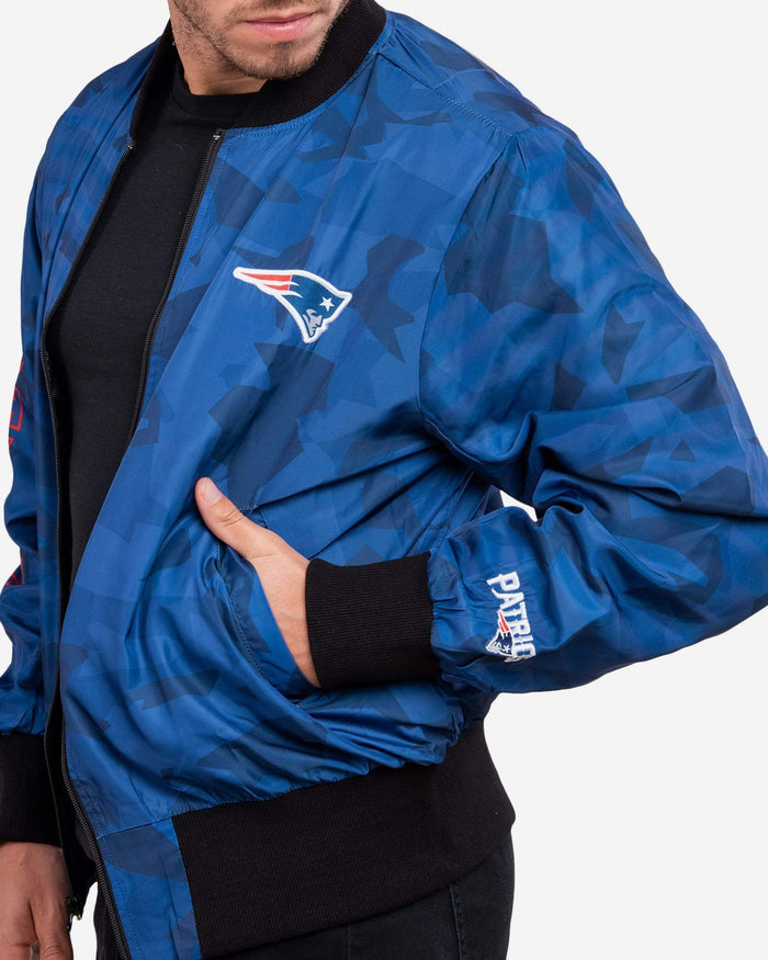 New England Patriots Camo Bomber Jacket FOCO - FOCO.com