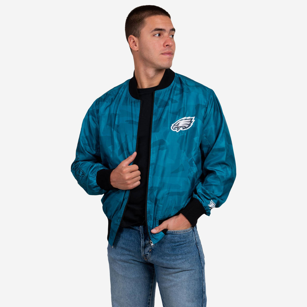 Philadelphia Eagles Camo Bomber Jacket FOCO S - FOCO.com