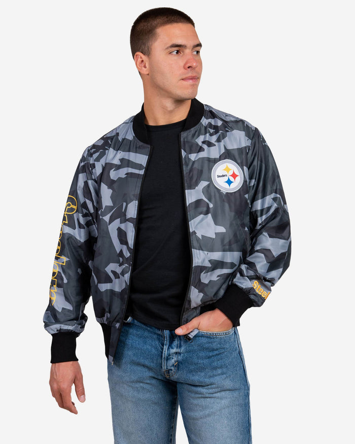 Pittsburgh Steelers Camo Bomber Jacket FOCO S - FOCO.com