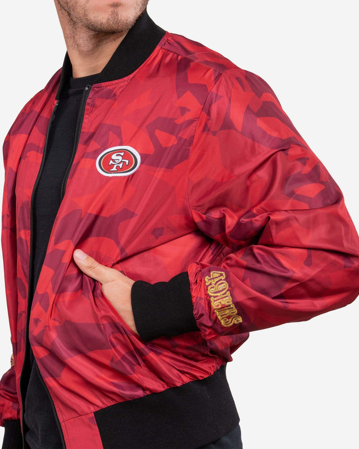 San Francisco 49ers Camo Bomber Jacket FOCO - FOCO.com