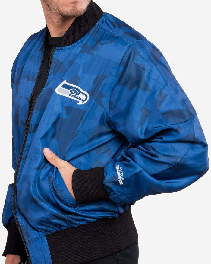 Seattle Seahawks Camo Bomber Jacket FOCO - FOCO.com