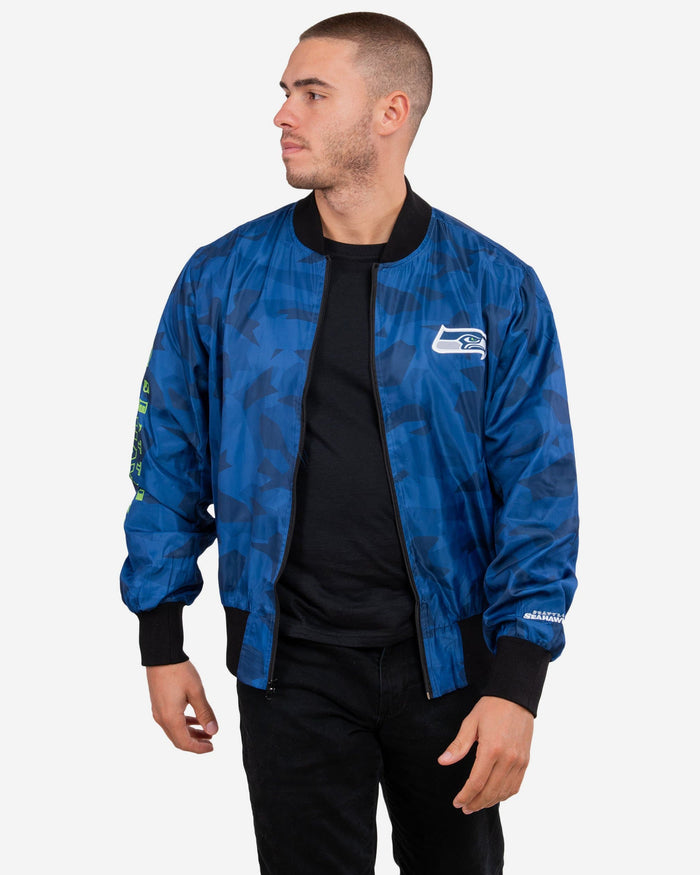 Seattle Seahawks Camo Bomber Jacket FOCO S - FOCO.com