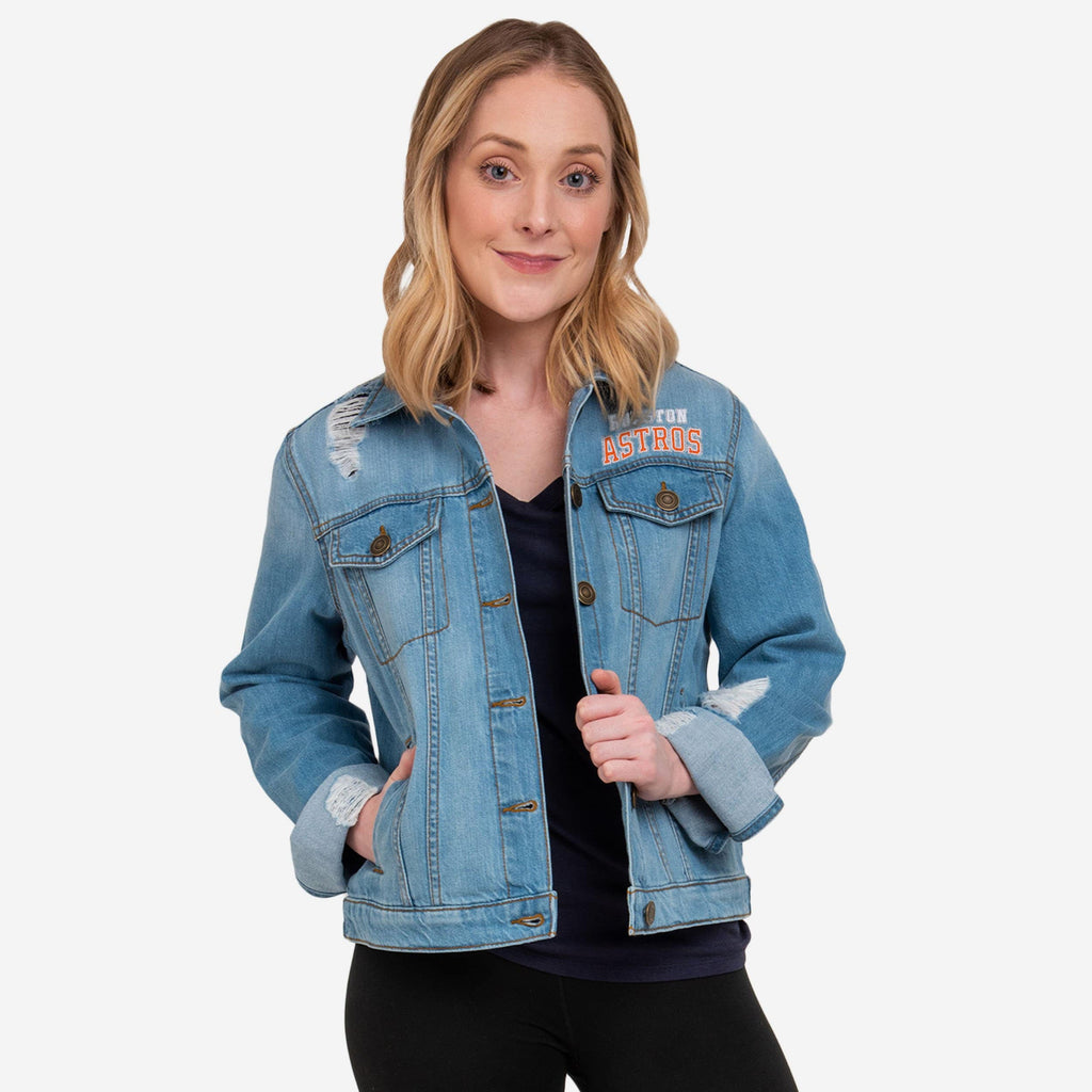 Houston Astros Womens Denim Days Jacket FOCO S - FOCO.com