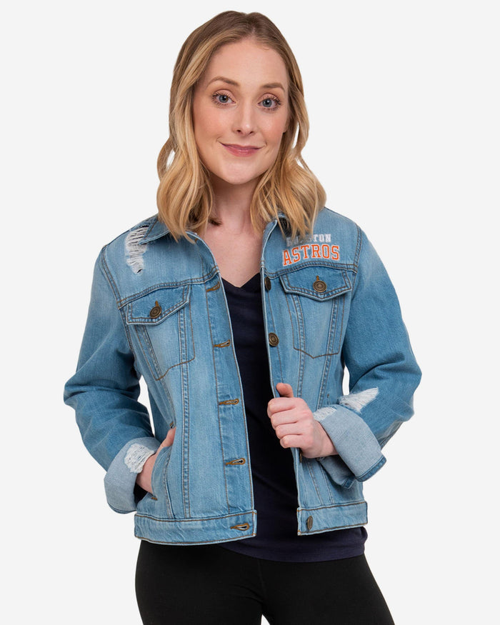 Houston Astros Womens Denim Days Jacket FOCO S - FOCO.com