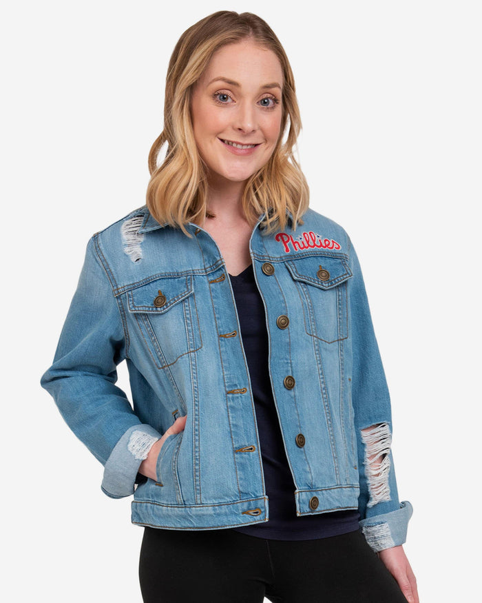 Philadelphia Phillies Womens Denim Days Jacket FOCO S - FOCO.com