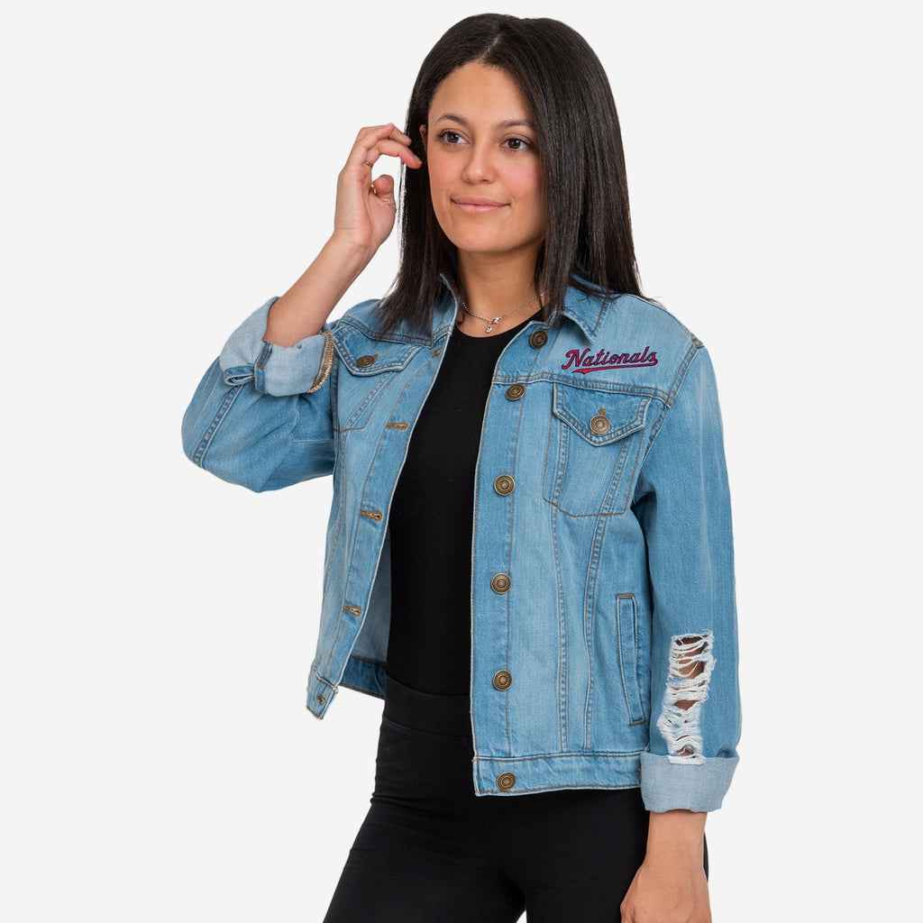 Washington Nationals Womens Denim Days Jacket FOCO S - FOCO.com