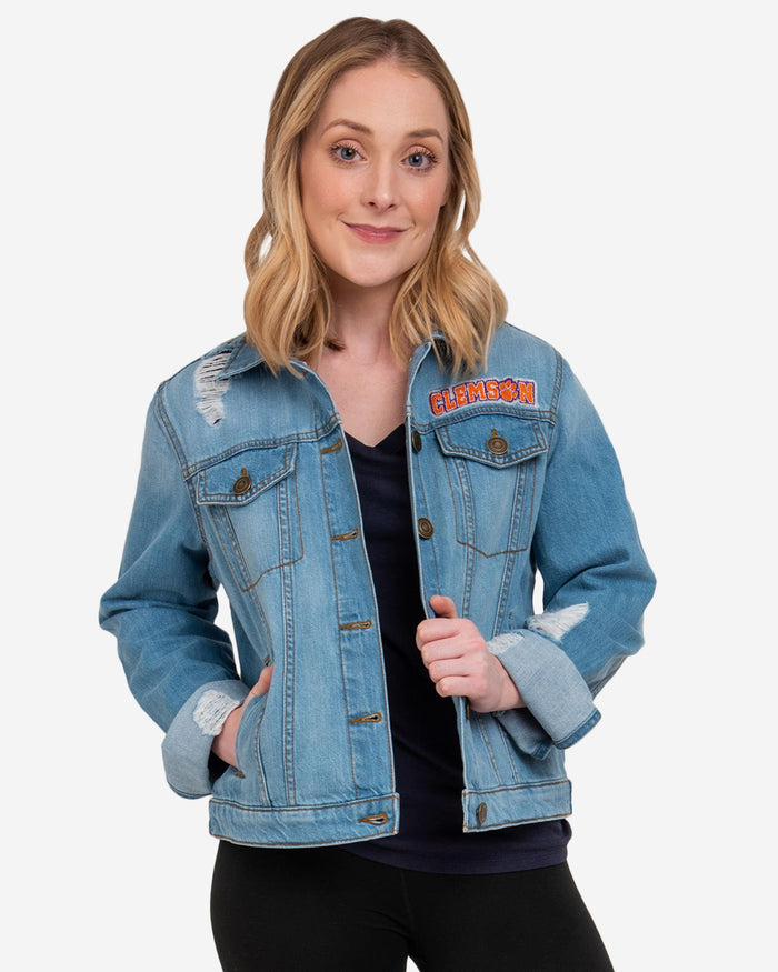 Clemson Tigers Womens Denim Days Jacket FOCO S - FOCO.com