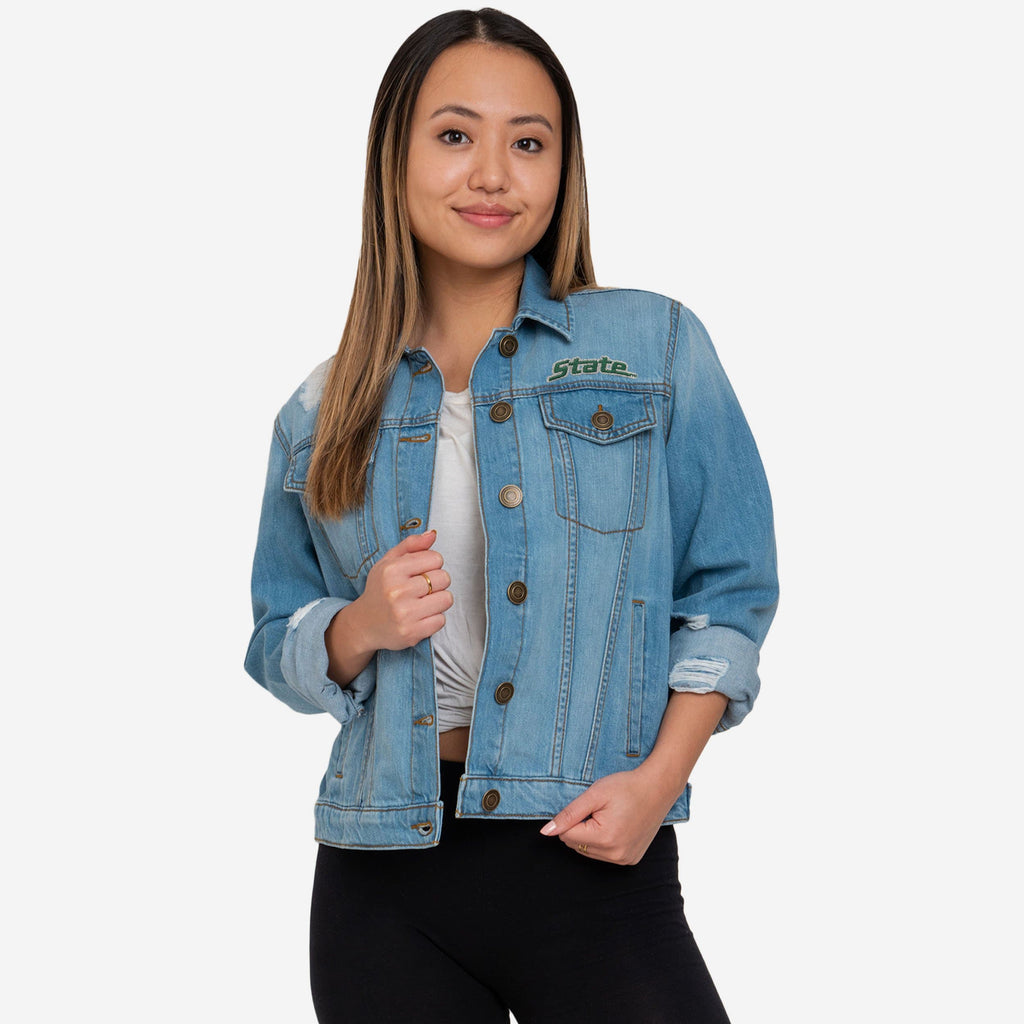 Michigan State Spartans Womens Denim Days Jacket FOCO S - FOCO.com