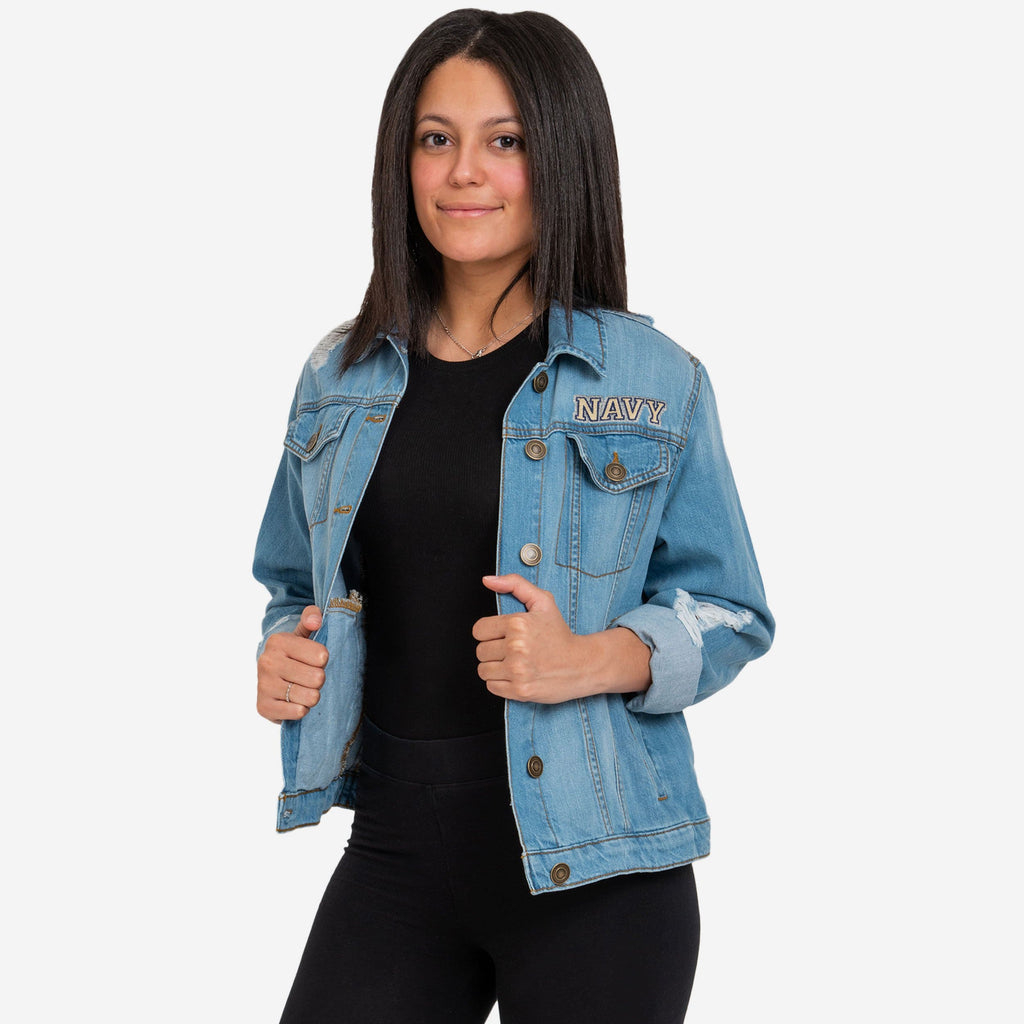 Navy Midshipmen Womens Denim Days Jacket FOCO S - FOCO.com