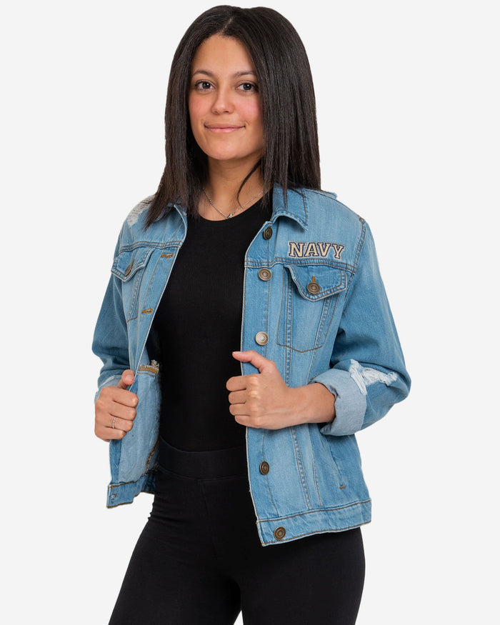 Navy Midshipmen Womens Denim Days Jacket FOCO S - FOCO.com