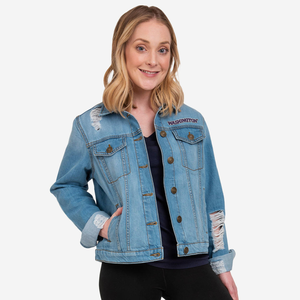 Washington Huskies Womens Denim Days Jacket FOCO S - FOCO.com