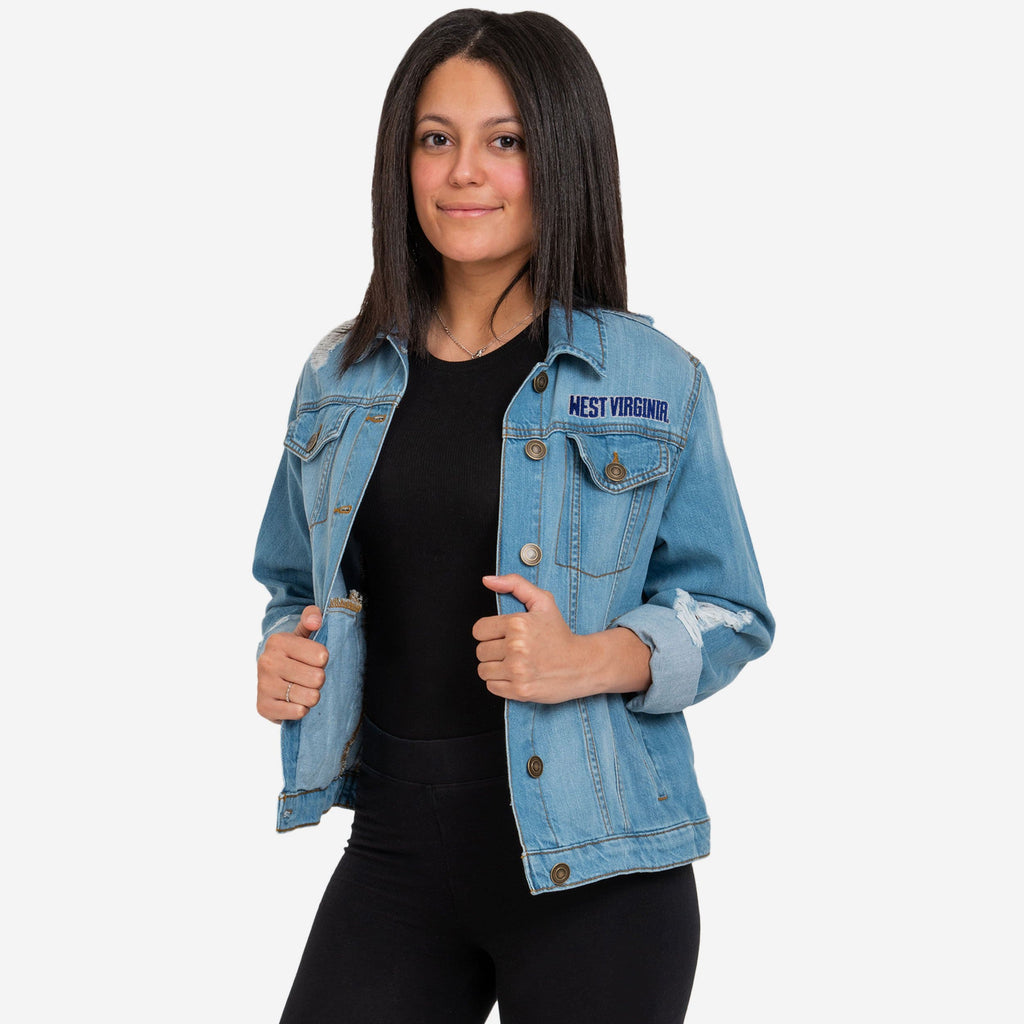 West Virginia Mountaineers Womens Denim Days Jacket FOCO S - FOCO.com