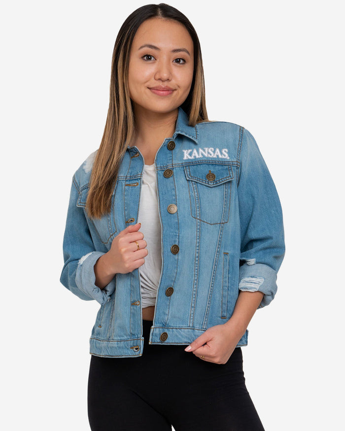 Kansas Jayhawks Womens Denim Days Jacket FOCO S - FOCO.com