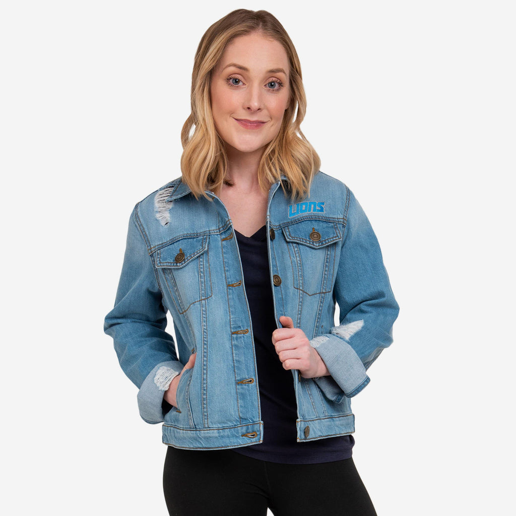 Detroit Lions Womens Denim Days Jacket FOCO S - FOCO.com