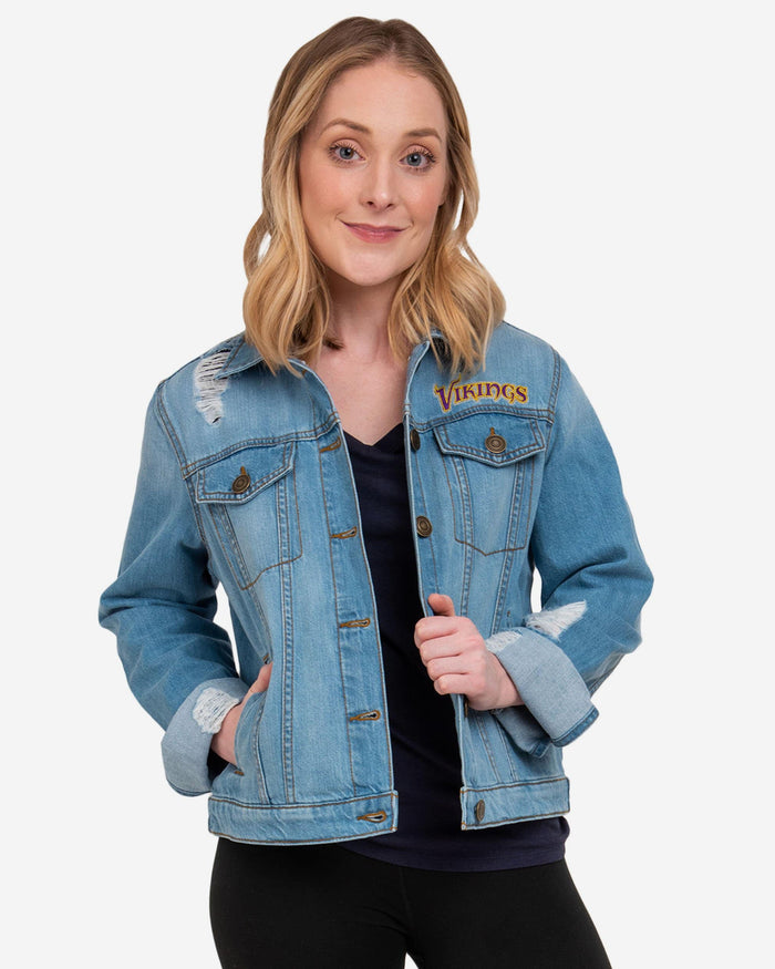 Minnesota Vikings Womens Denim Days Jacket FOCO S - FOCO.com