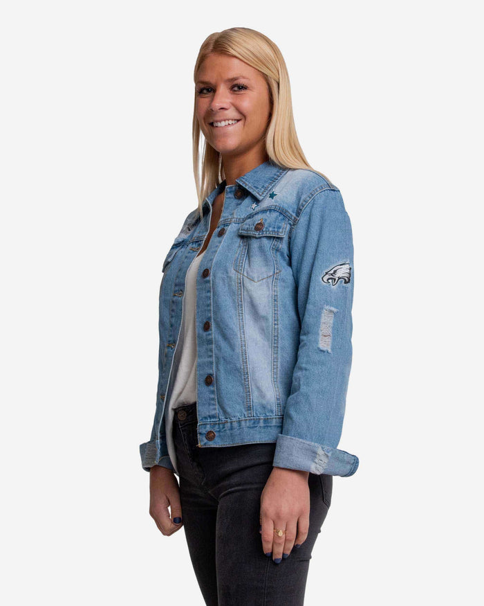 Philadelphia Eagles Womens Denim Jacket FOCO - FOCO.com