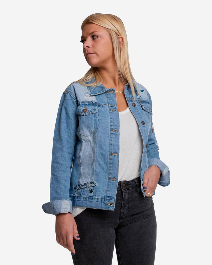 Philadelphia Eagles Womens Denim Jacket FOCO S - FOCO.com