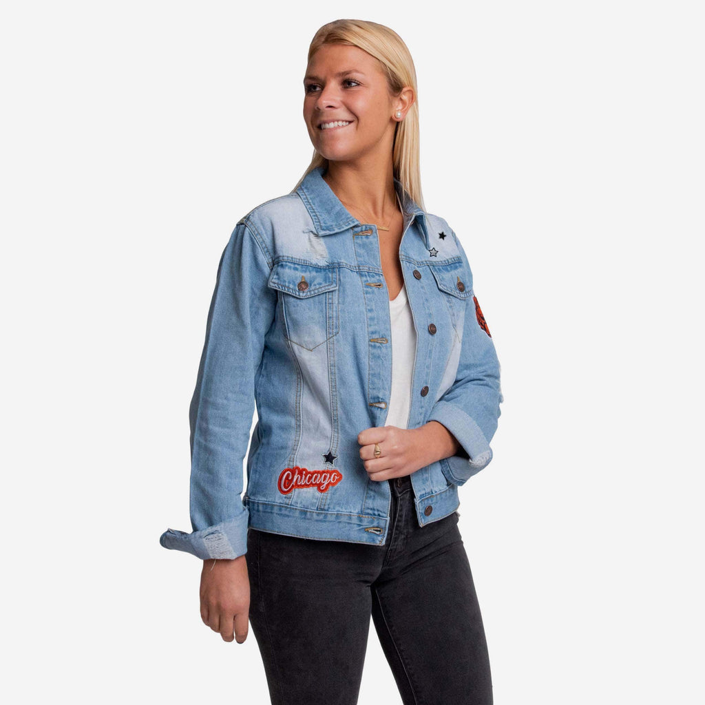 Chicago Bears Womens Denim Jacket FOCO S - FOCO.com