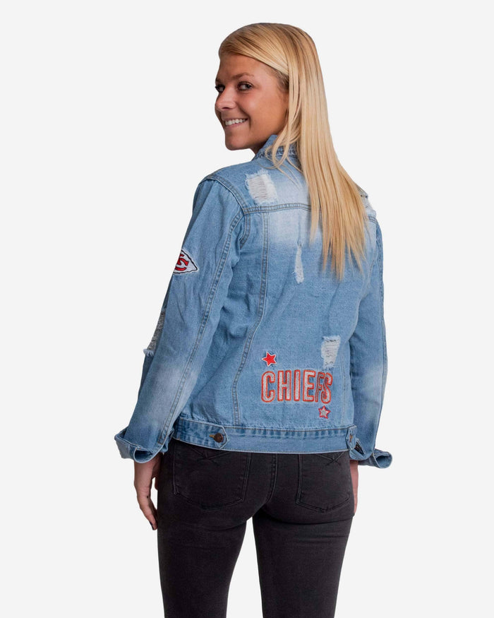 Kansas City Chiefs Womens Denim Jacket FOCO - FOCO.com