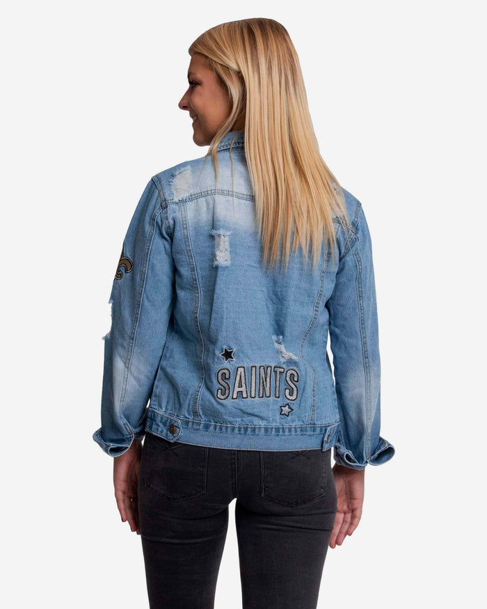 New Orleans Saints Womens Denim Jacket FOCO - FOCO.com