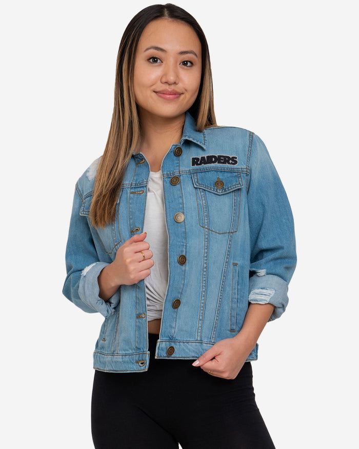 Las Vegas Raiders Womens Denim Days Jacket FOCO S - FOCO.com