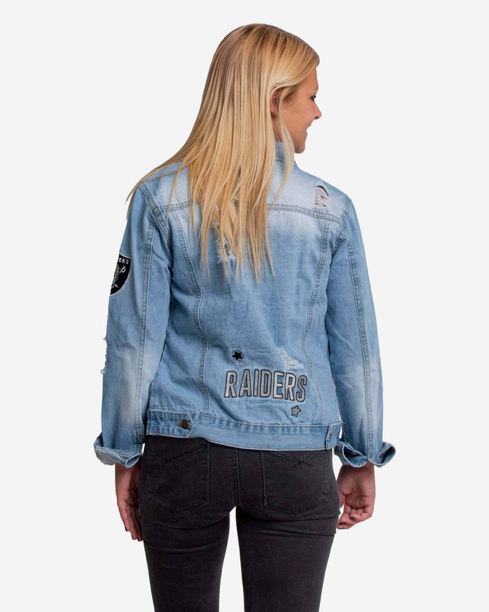 Las Vegas Raiders Womens Denim Jacket FOCO - FOCO.com