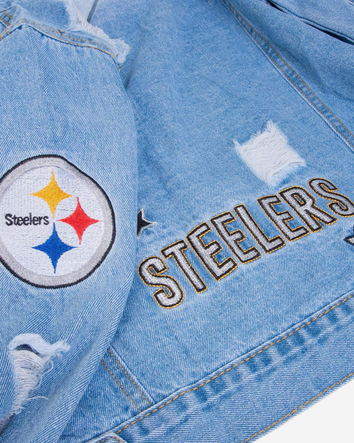 Pittsburgh Steelers Womens Denim Jacket FOCO - FOCO.com